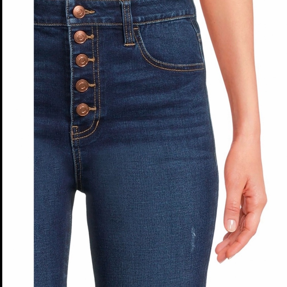No Boundaries Juniors Women’s Sz 5 NWT skinny Darkwash jeans button closure